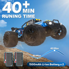 Rhybor 1:16-scale RC car all-terrain tires grip diverse surfaces