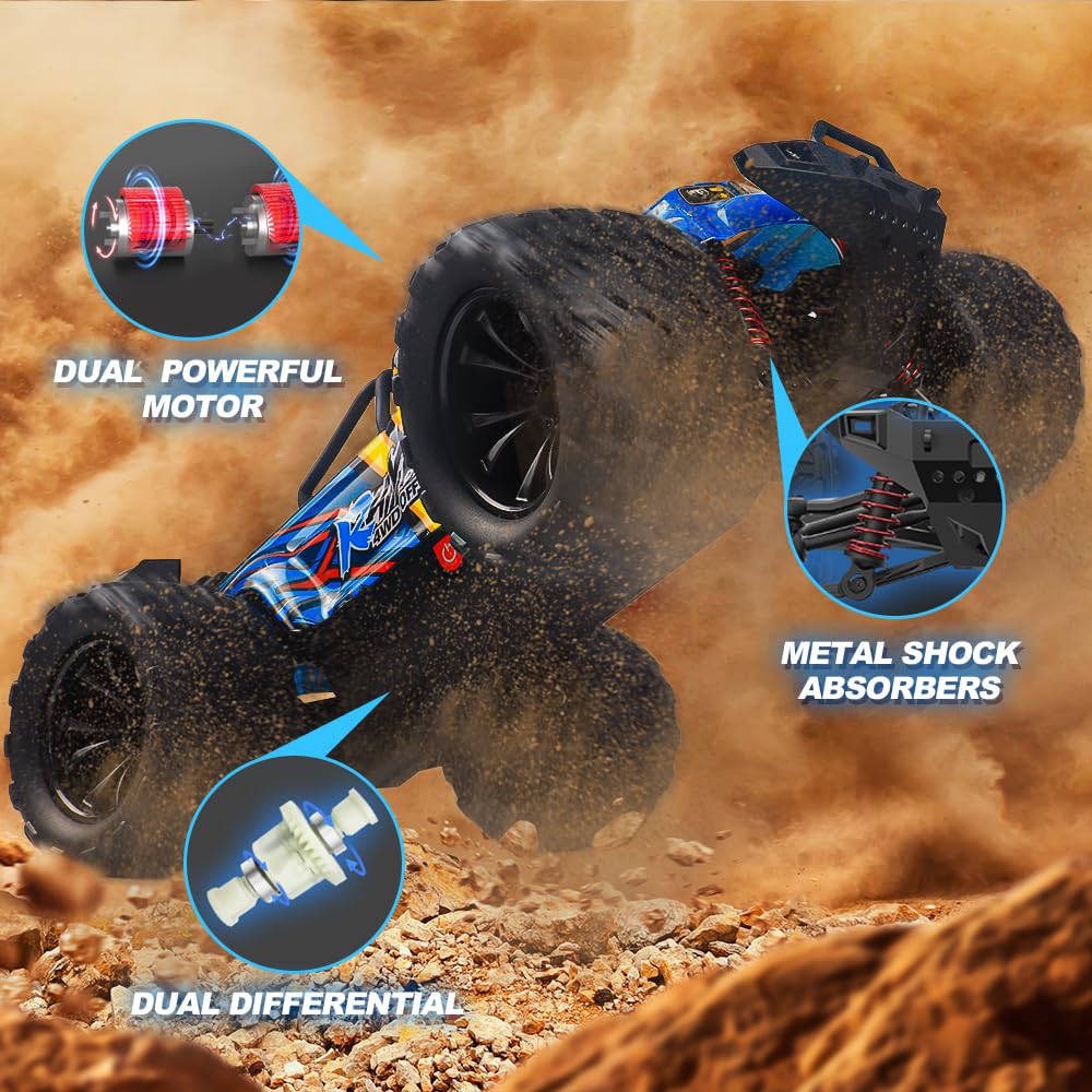 Rhybor 1:16-scale RC car LED headlights for night visibility