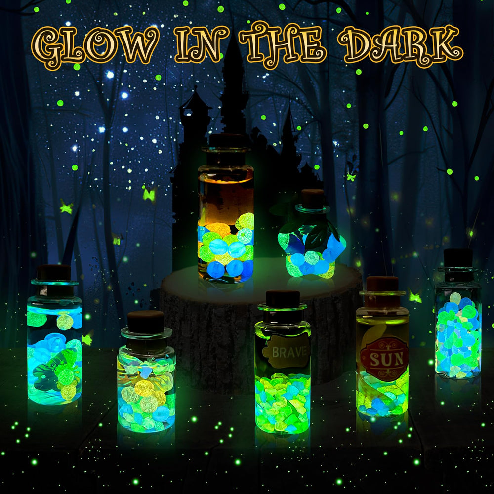 Rhybor Magic Potion Kit with 22 bottles and wearable vials invites creative experimentation.