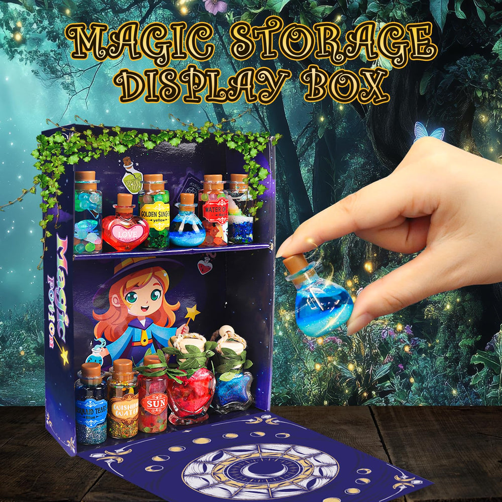 Rhybor magic wand and stardust glitter add sparkle to concoctions.