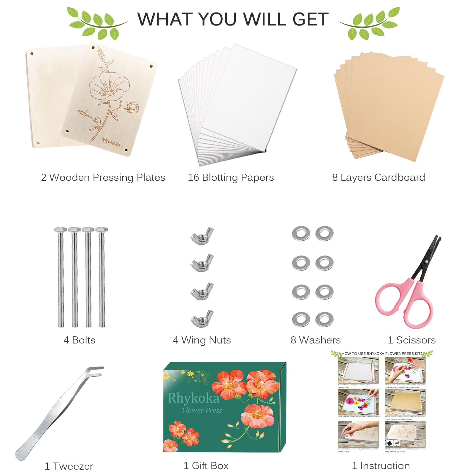 Inside view shows eight layers with blotting sheets and cards