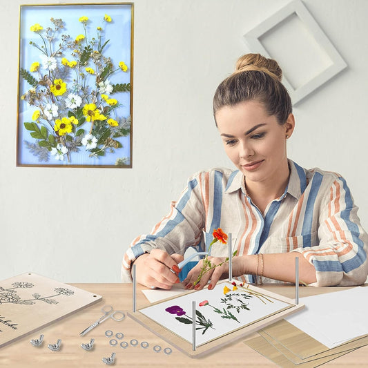 Rhykoka flower press sturdy-wood design for on-the-go crafting