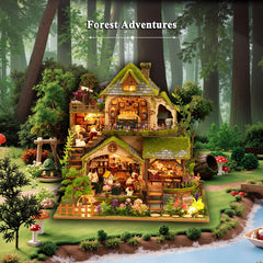 RHZN miniature house interior reveals tiny room details for desk decor.