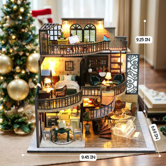 RHZN Miniature House Kit interior vignettes reveal cozy, detailed rooms for shelf décor