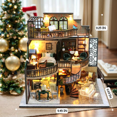 RHZN Miniature House Kit interior vignettes reveal cozy, detailed rooms for shelf décor