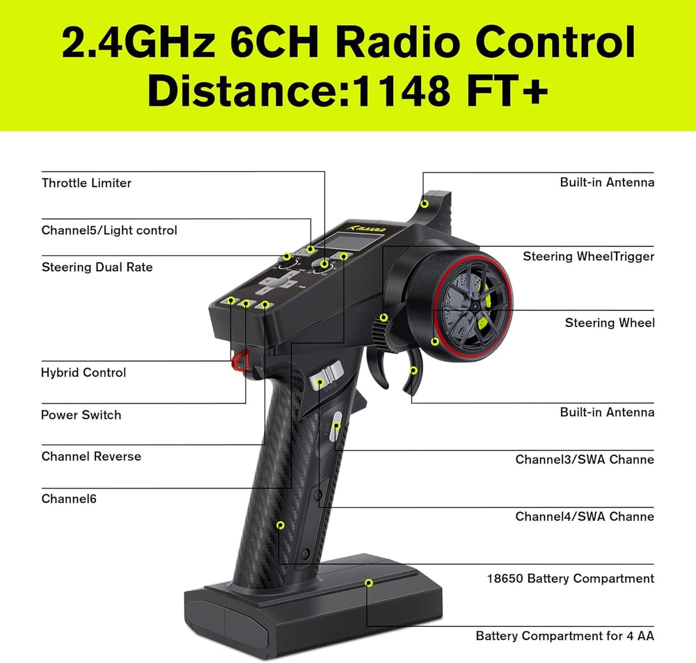 RIAARIO carbon fiber shock towers and floor plate reinforce chassis rigidity