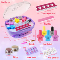 RIANEAN glitter accents spark imagination during kids' nail art sessions.