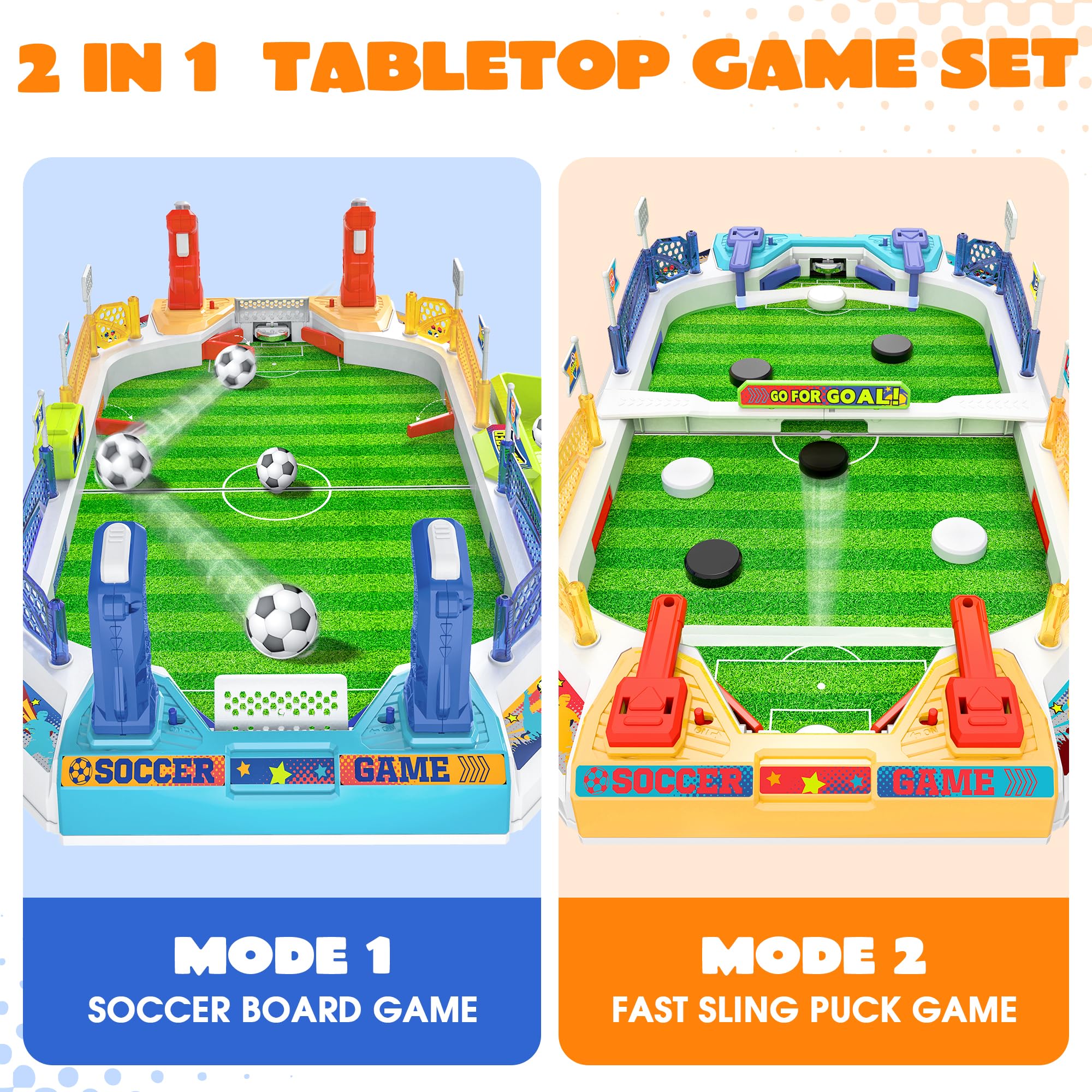 RIANEAN mini soccer board game table setup for quick, portable play.
