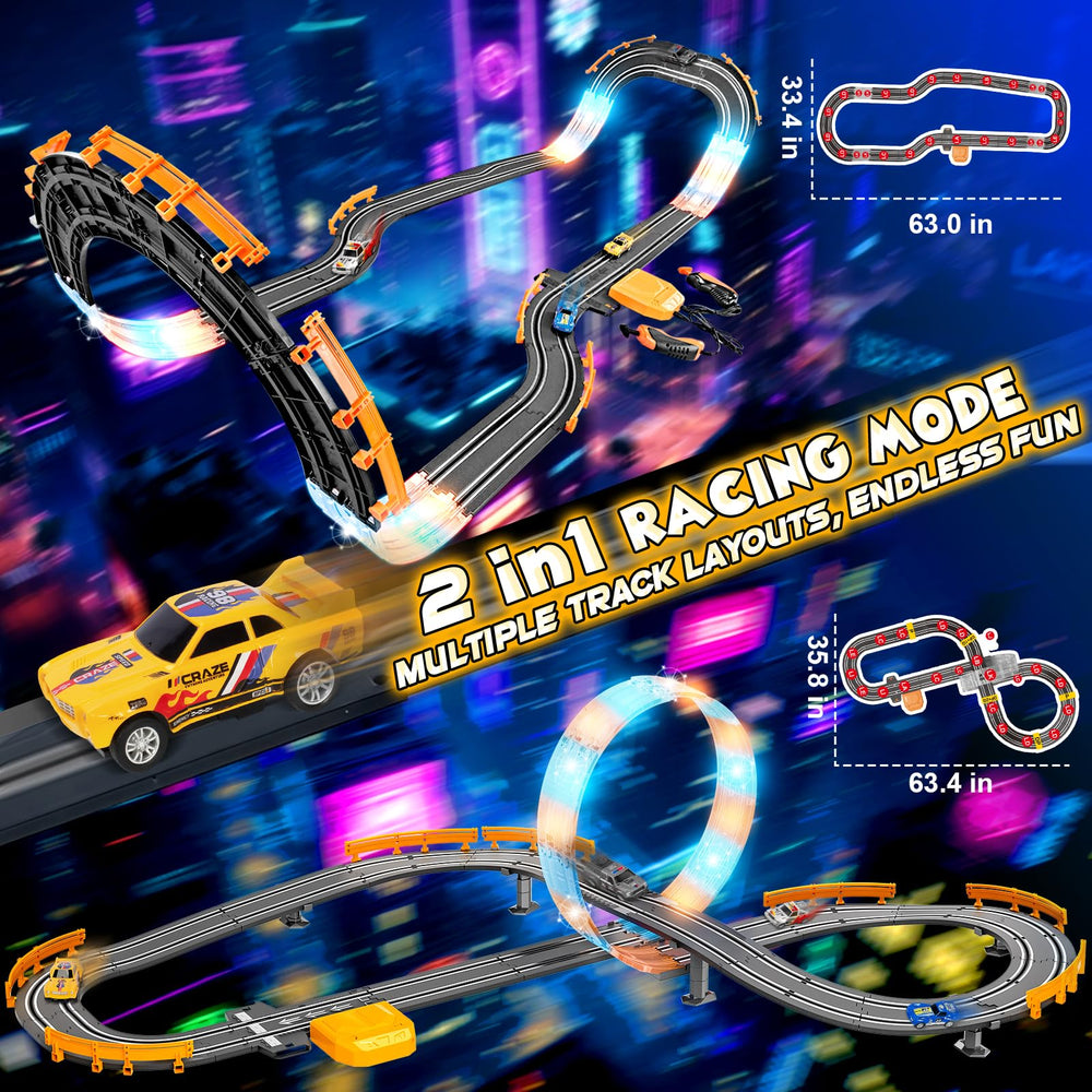 RIANEAN four high-speed cars racing on a track