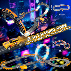 RIANEAN four high-speed cars racing on a track