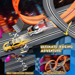 RIANEAN slot car track LED illumination enhances realism and nighttime visibility.