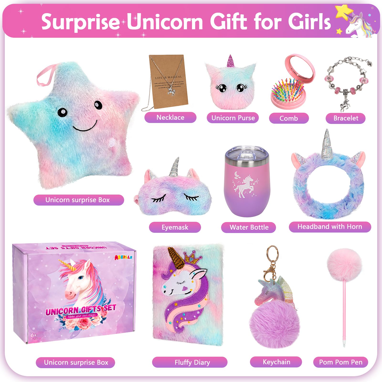 RIANEAN unicorn headband ready for dress-up and pretend play