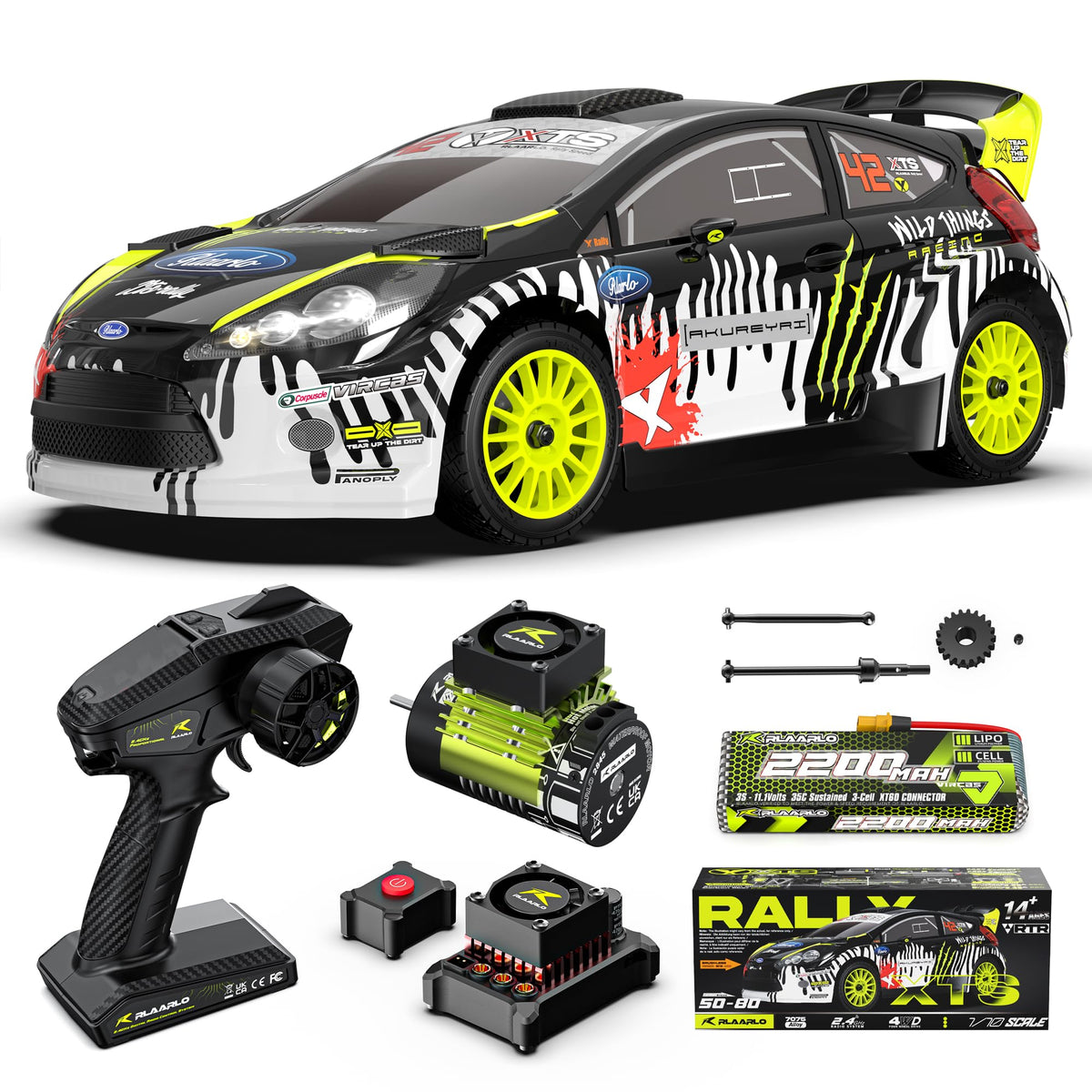 RIAARIO 1/10 RC car shell in transparent polycarbonate for visibility and protection.