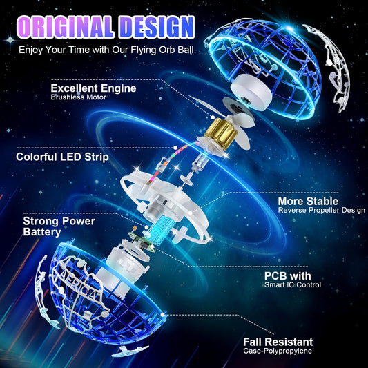 RIEYON Flying Orb Ball globe design highlights a durable, unique toy.