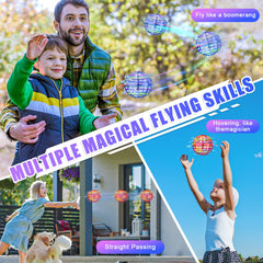 RIEYON Flying Orb Ball USB charging enables quick top-ups.