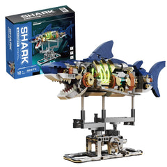 RiceBlock holiday shark assembly with detailed bricks for immersive hands-on play