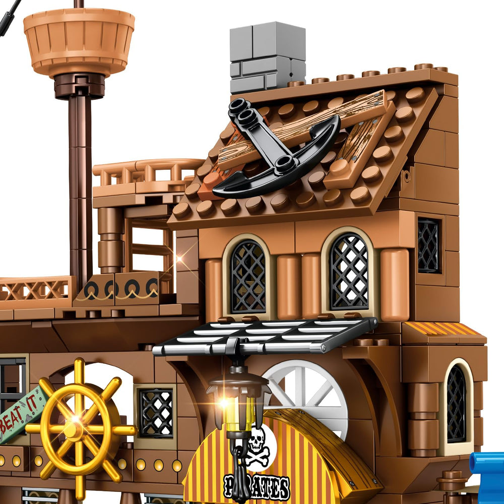 RiceBlock pirate wharf playset inspires dockside storytelling adventures