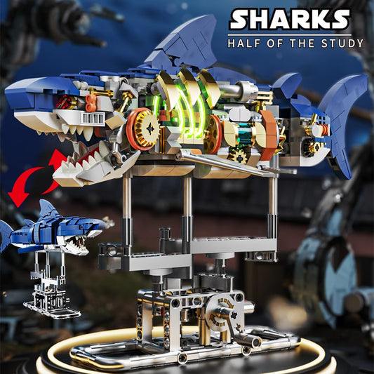 RiceBlock shark model with lifelike movements enhances interactive building