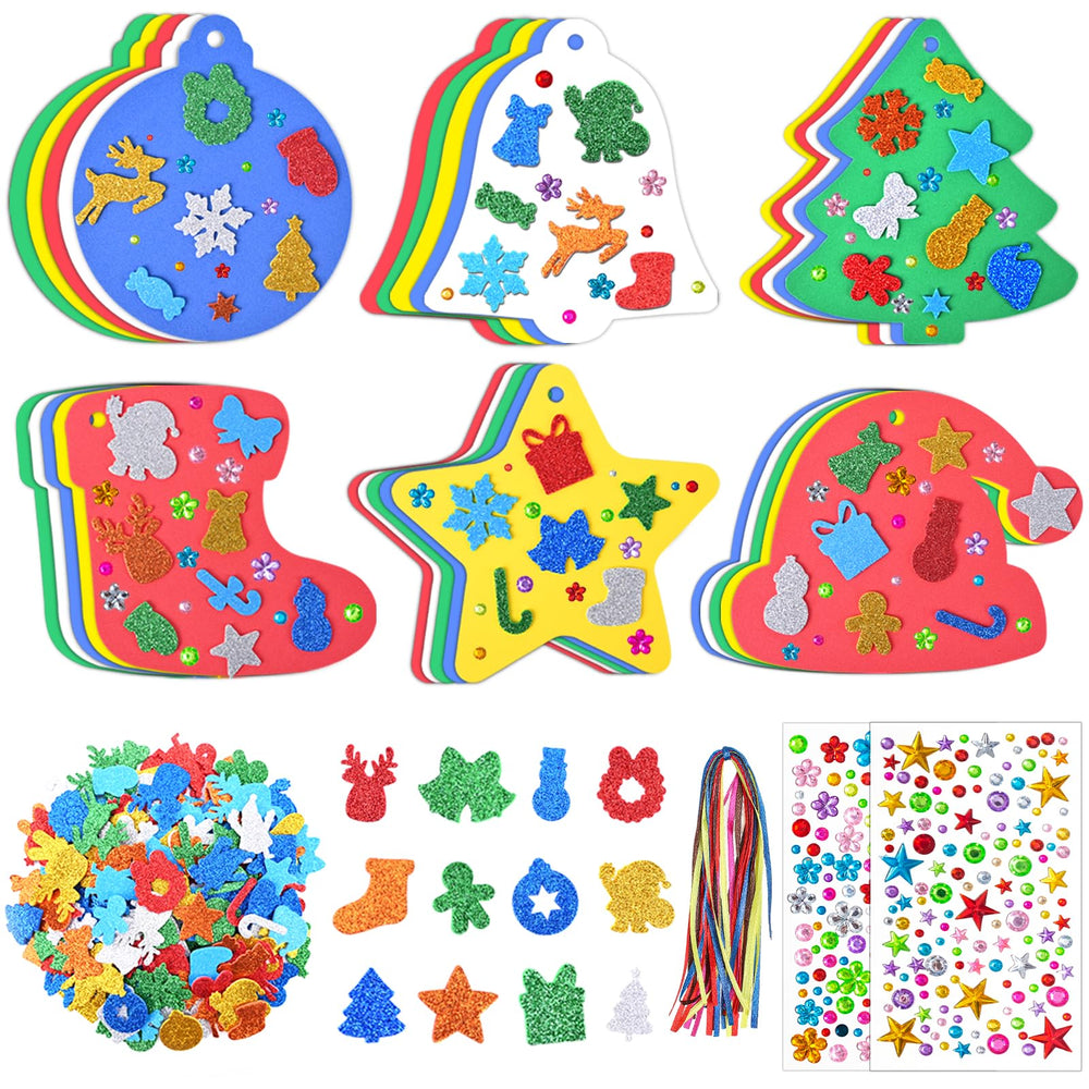RICEDUO Christmas bell foam sticker for easy decorating and hanging.
