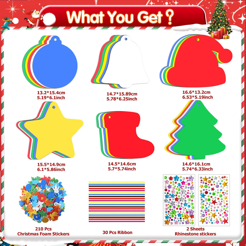 RICEDUO Christmas sock craft sticker set for kid-friendly color decor.