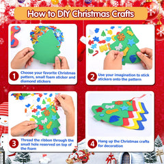 RICEDUO Christmas star stickers ideal for bright ornaments and projects.
