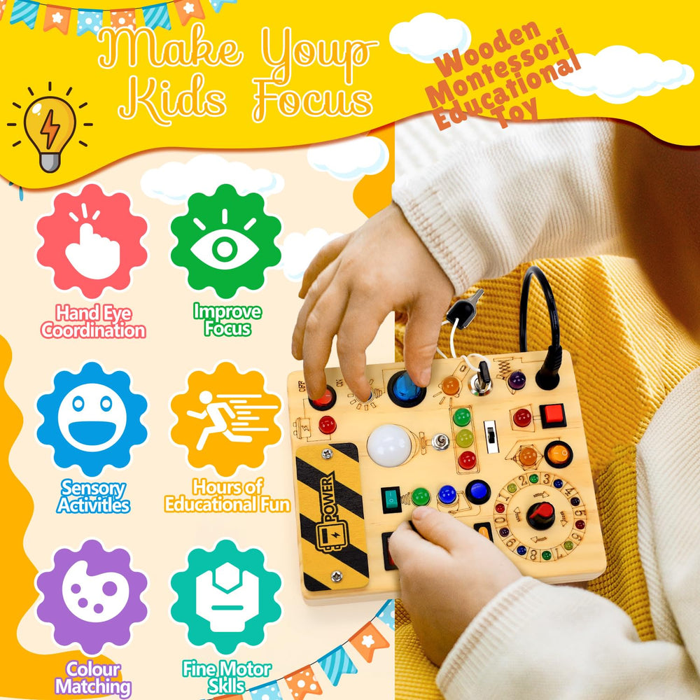RichBoy Busy Board compact travel-size: perfect for car rides and flights.
