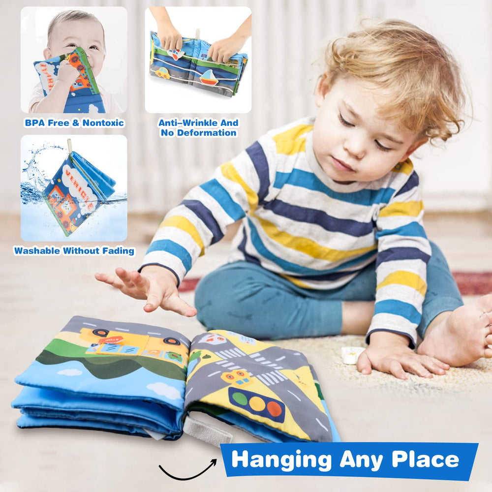 Richgv baby book includes a squeaky bubble for interactive sound play.