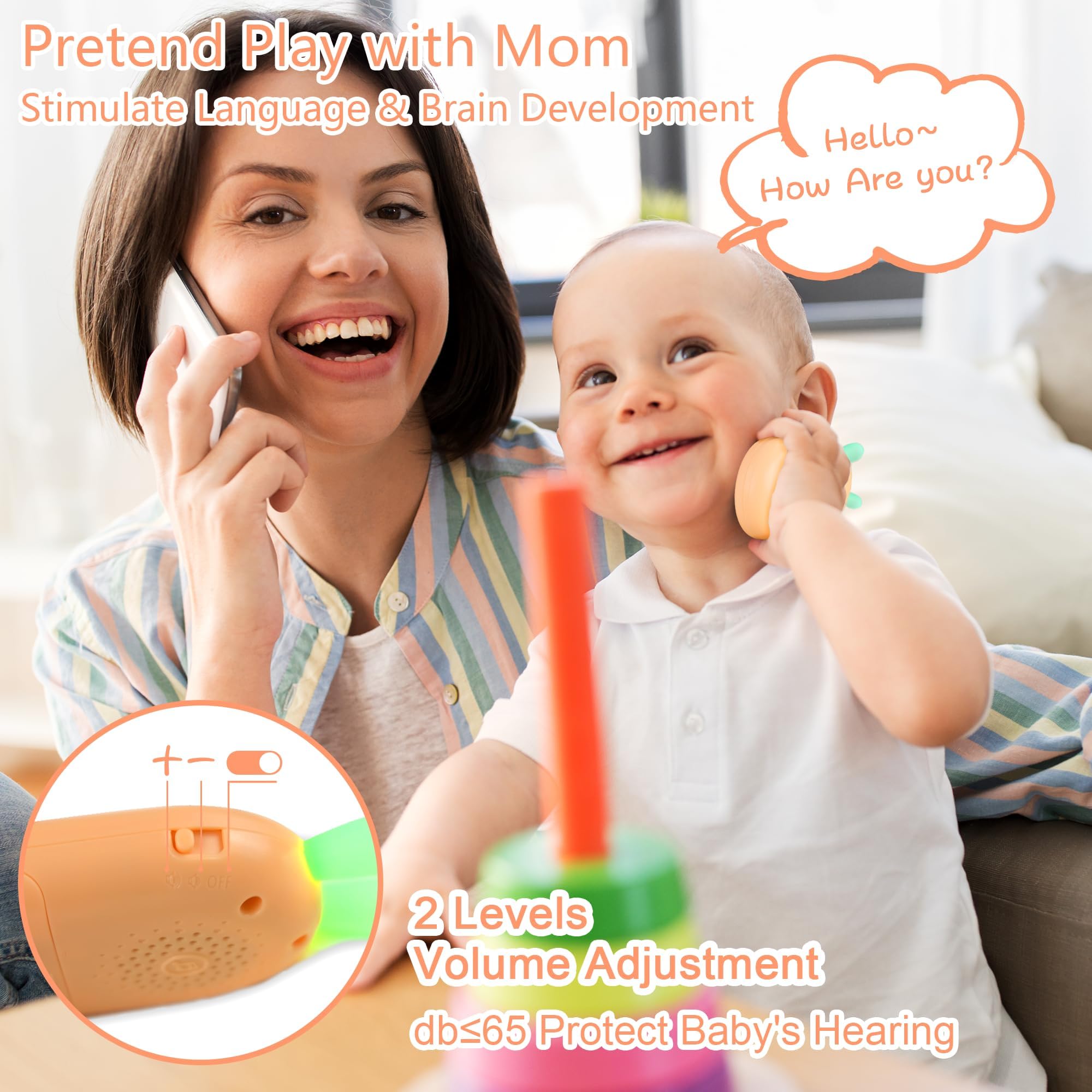 Richgv phone toy buttons invite exploration of numbers and sounds