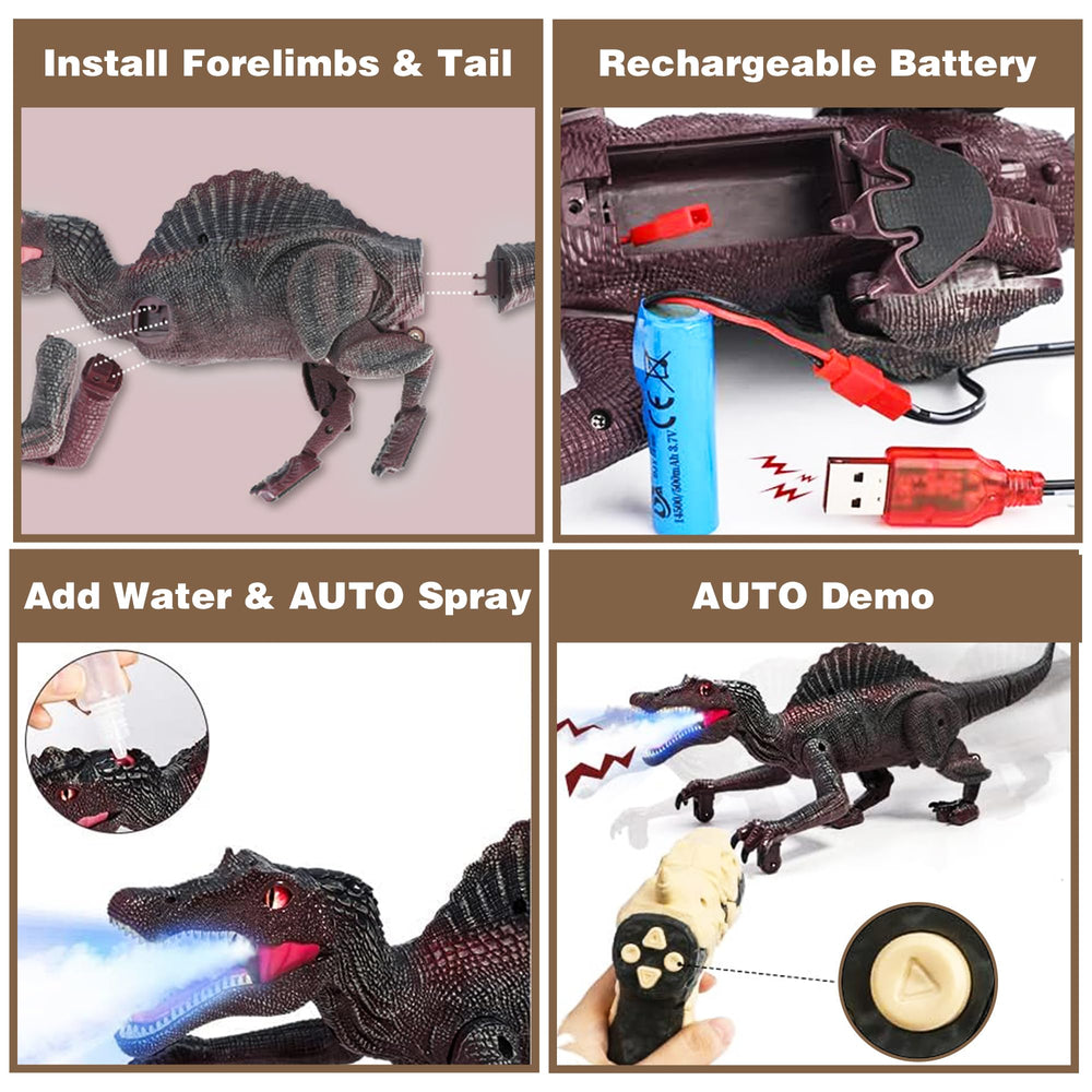 Richgv Spinosaurus built-in battery supports extended playtime