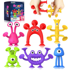 Richtim suction toy bath aliens in six styles for imaginative bath time play.