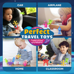 Richtim suction toy building pack encourages fine motor skills during independent play.