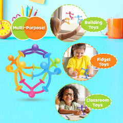 Richtim suction toy connects and builds on windows and walls.