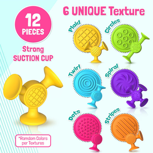 Richtim bath toys with textured surfaces offer tactile exploration during bath time.