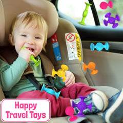 Richtim travel friendly bath toys keep toddlers engaged during car rides.