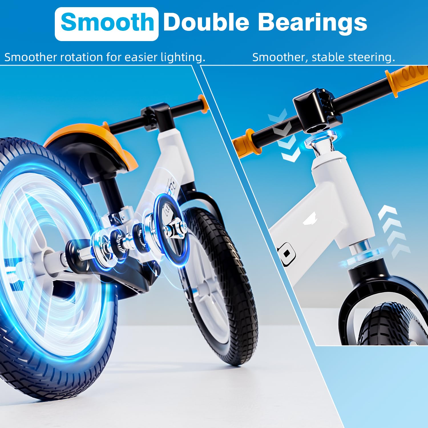 Ridego silicone shock-absorbing strips on frame joints for stability
