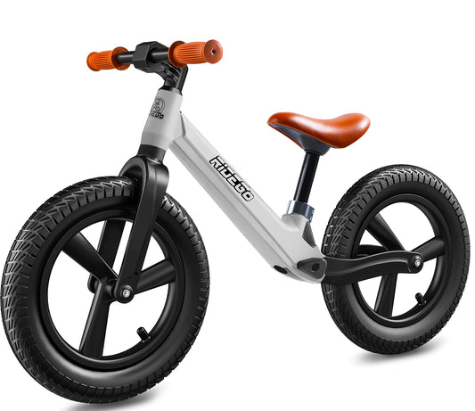 Ridego 14-inch balance bike for kids with a durable frame.