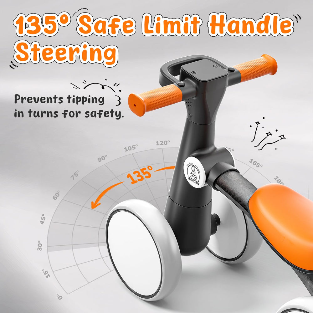 Ridego snap-button assembly makes setup quick and tool-free.