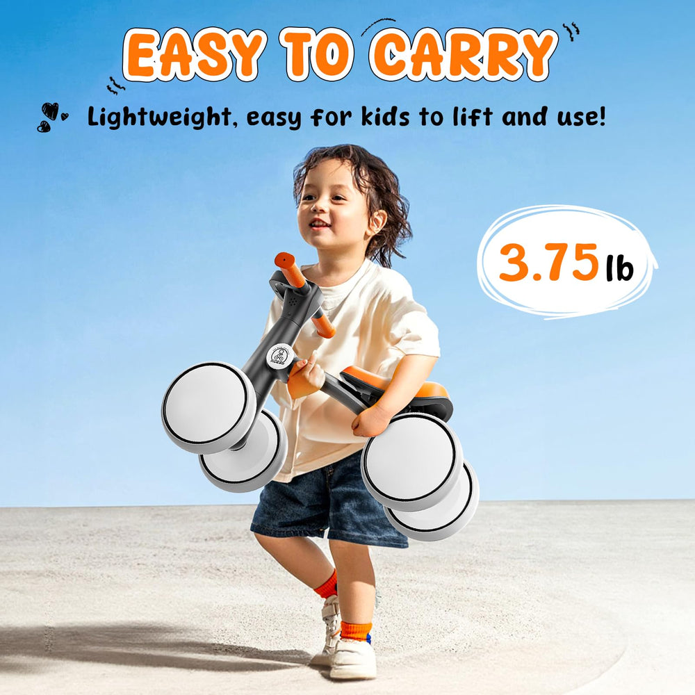 Ridego four-wheel balance design offers enhanced stability for early riders.