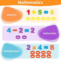 Rideomon color sorting pots promote hands-on color matching and sorting.