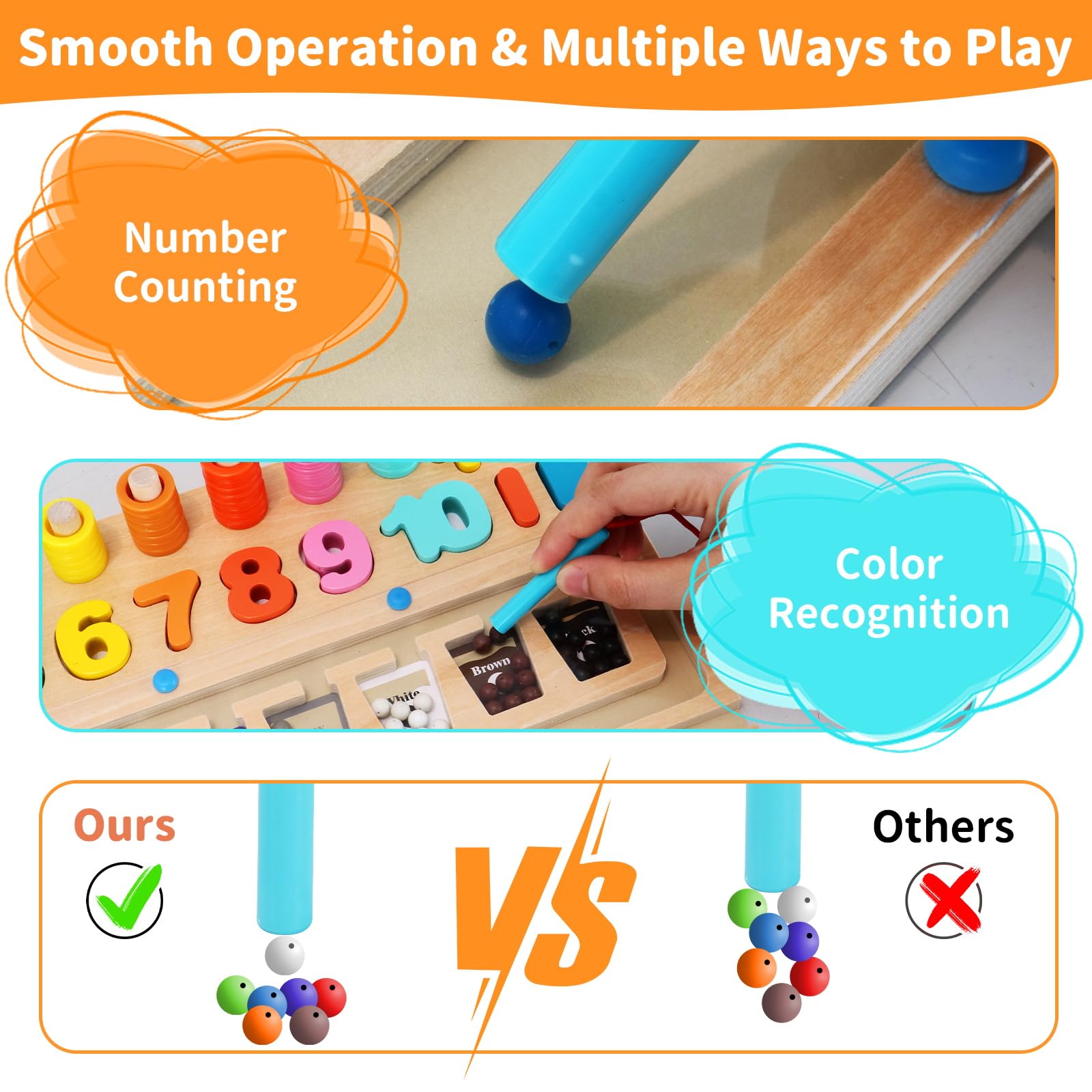 Rideomon wooden toddler toy supports learning through hands-on exploration.