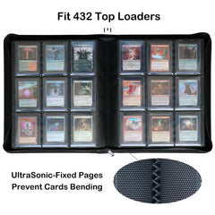 Rieton binder side-loading pockets keeping top loaders secure during transport