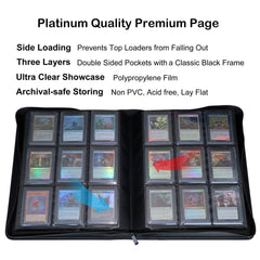 Rieton nine-pocket page assembly for organized card collections