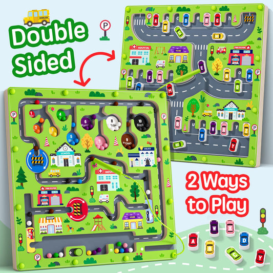 rifamee color-number maze with beads for color and number matching