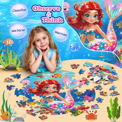 Rifamee mermaid puzzle being enjoyed during a family holiday playtime