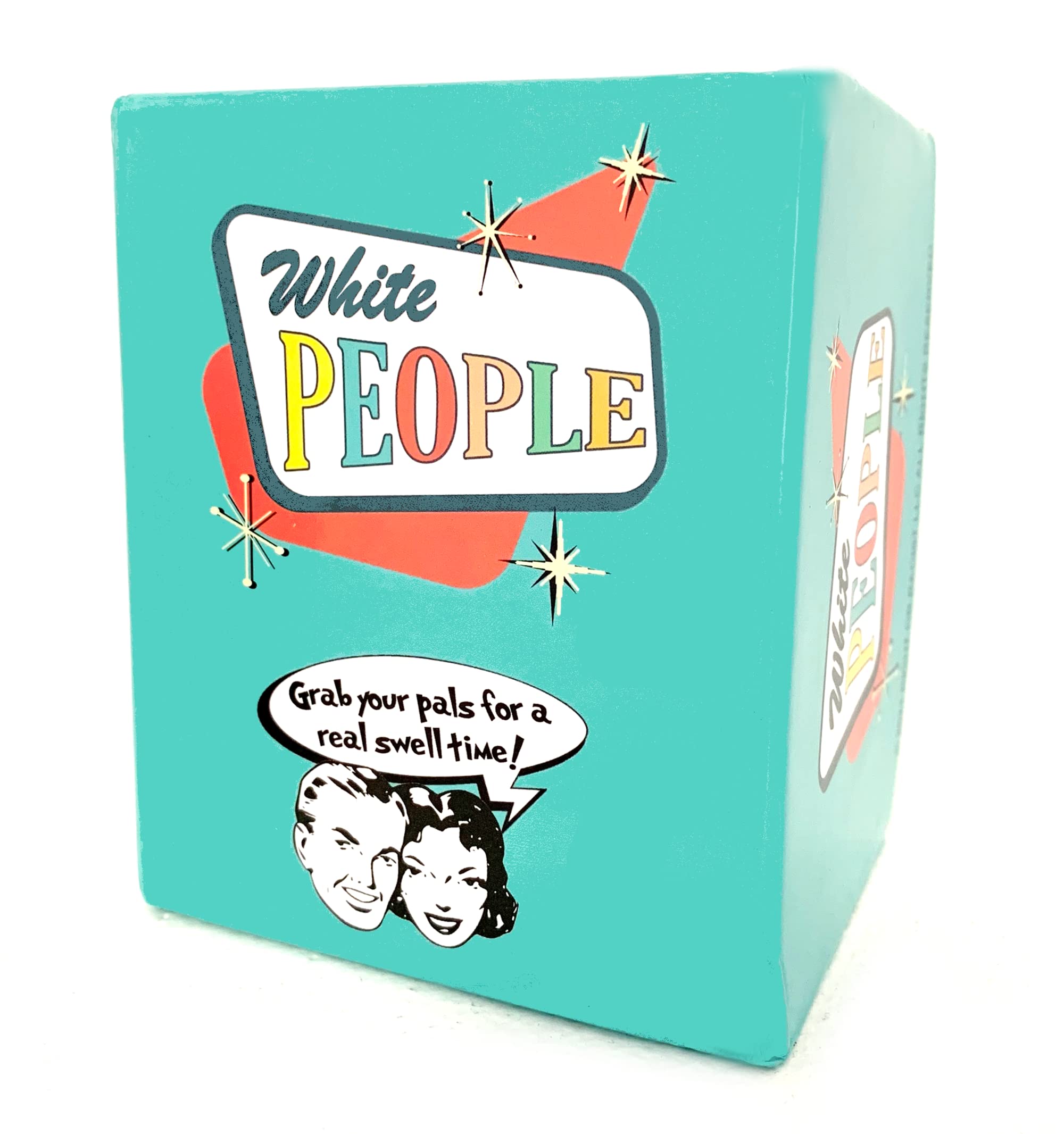 Right Or Racist White People The Game packaging for a bold holiday gag at parties.