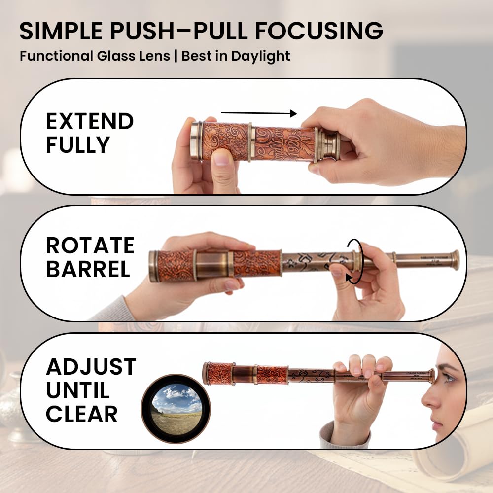 ROORKEE RII gift-ready spyglass suitable for travelers and collectors.