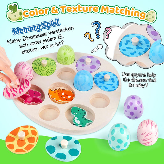 Rincalivestra dinosaur eggs toys promoting grasping and hand-eye coordination during play.