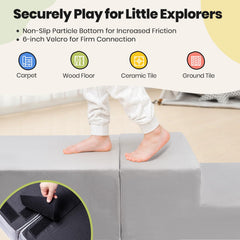 Rinnebbit foam climbing blocks with ramps support creative, safe indoor play setups