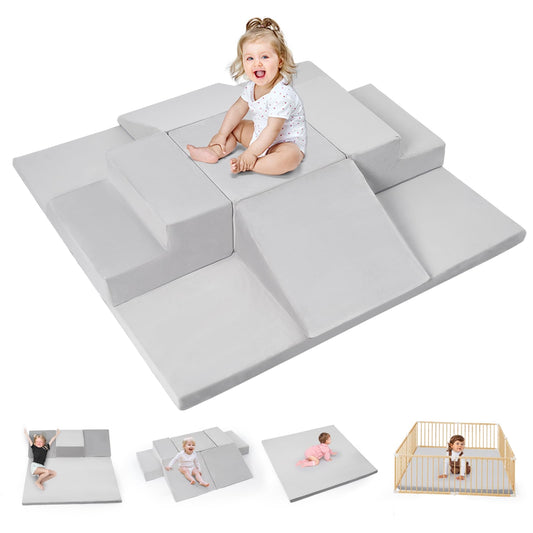Rinnebbit foam climbing blocks with steps promote active play and motor exploration