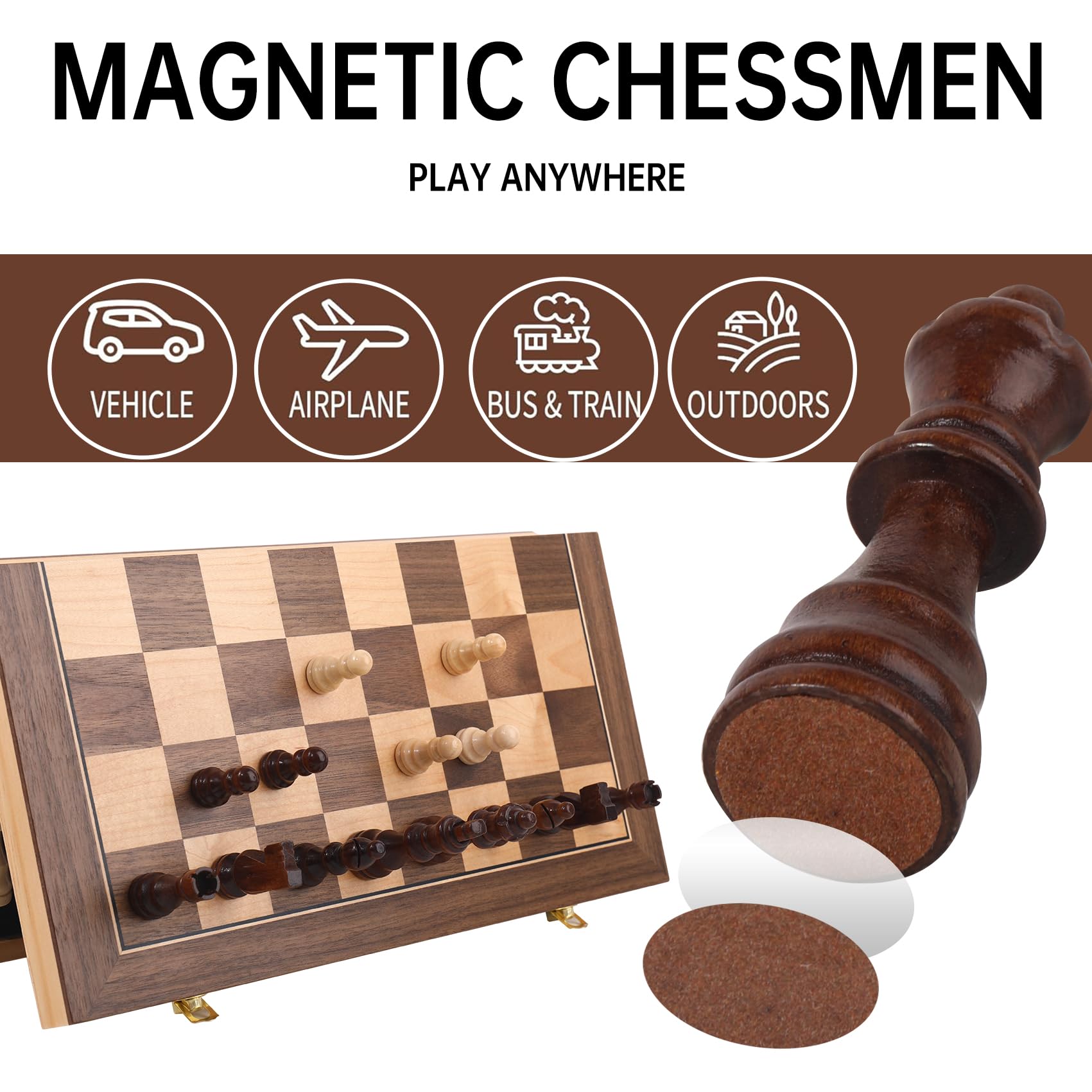Rinten board folded with storage keeps pieces organized